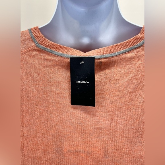 NORDSTROM Men’s peach Silk/Cashmere crew neck sweater size 2XL - Picture 6 of 13